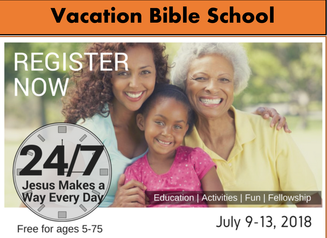 VBS Registration 2018 - Vacation Bible School at Wesley Church of Hope