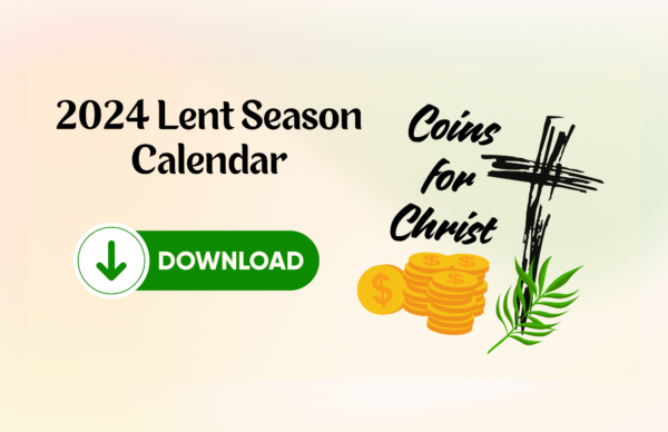 2024 Lent Season Calendar provided by Wesley Church of Hope UMC